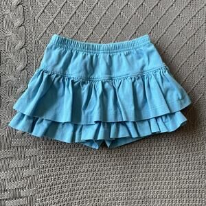 Hanna Andersson Teal Ruffled Skort ~ 100/4